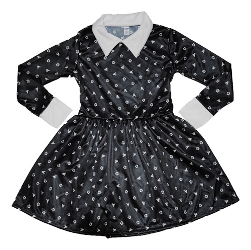 Disfraz Infantil Vestido Lunares  Merlina Adams