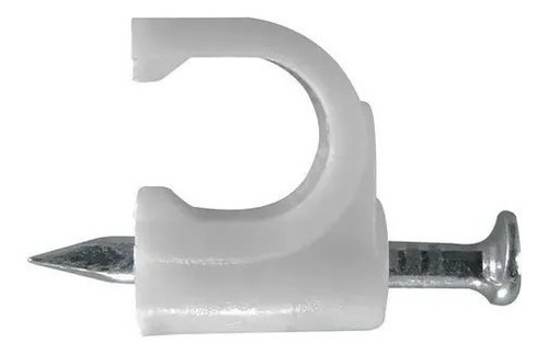 100pcs Grampo Fixa Fio Cabo Coaxial Miguelo 5mm Branco