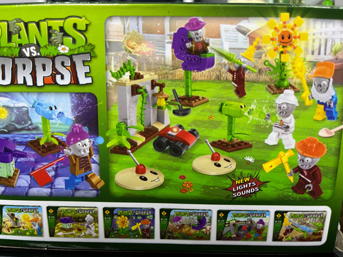 Set 6 Plantas Vs Zombie Bloques De Construcción Bricks 217pc