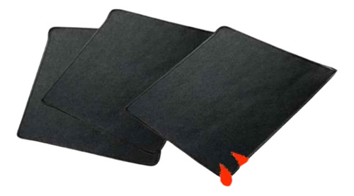 Pad Mouse , 25 Cm X 29 Xm, Borde Cosido Generico Negro