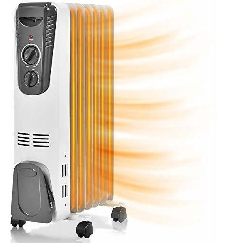 Calefactor Radiador 1500w Con Termostato - Gris