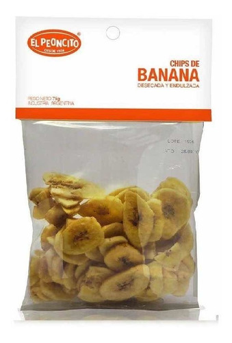 Chips De Banana Desecada Y Endulzada Sin Tacc X 75 Grs.