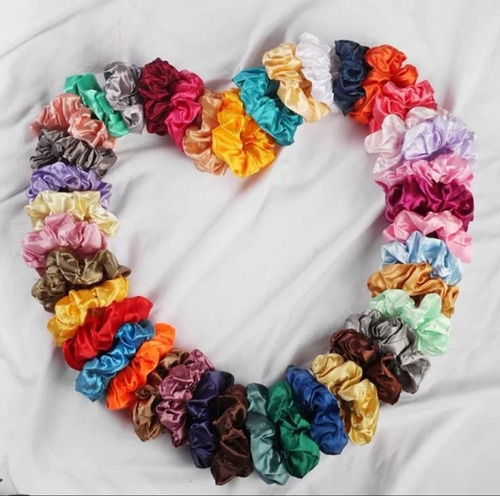 Scrunchies Santen Colas Para El Cabello 12 Unidades Surtido Lisa