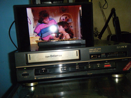 Videocasetera Slim Sony Betamax Sl-55 Funciona Bien Cuidada