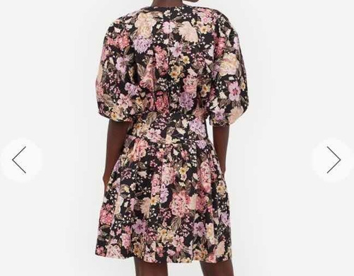 Imagen 2 de 5 de Vestido Corto Manga Amplia Cintura Elástica Talla Xl Nuevo