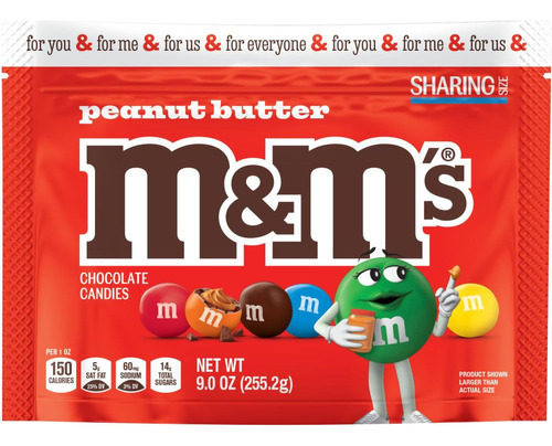 Chocolate M&m's Peanut Butter Pasta De Amendoim Sharing Size