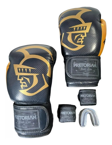 Kit Pretorian Elite Luva De Boxe Muay Thai Bandagem + Bucal