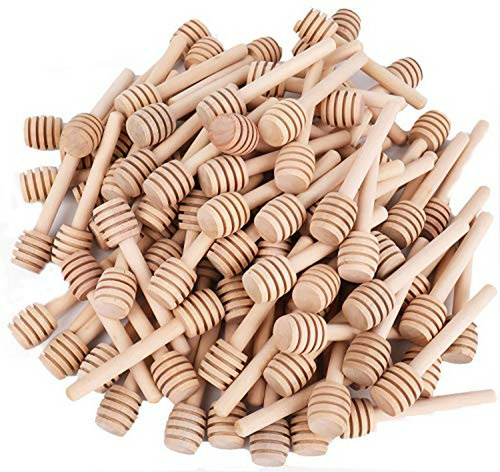 Paquete De 100 Mini Varillas De Madera Para Miel, De 3.0 In,