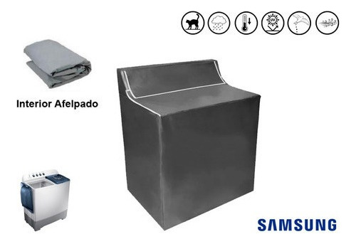 Forro De Lavadora Impermeable Carga 2 Tinas 18-25kg Samsung