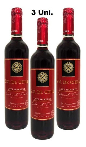 Vino Sol De Chile Late Harvest Cabernet Franc 500cc 3 Uni