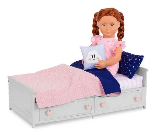 Cama De Muñeca Con Cajones