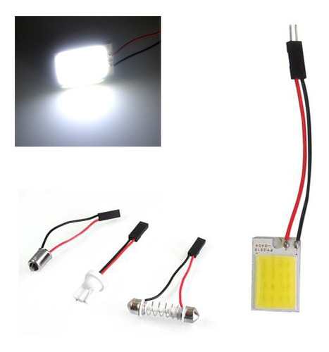 Plaqueta 16 Leds-12 V Luz Techo Auto C/ Adaptador Tubo R25