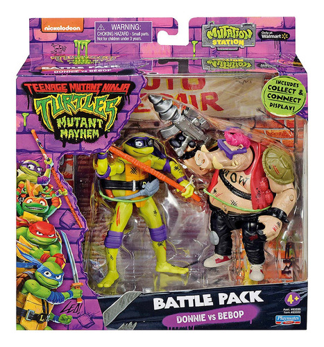 As Tartarugas Ninja - Pack 2 Bonecos - Donnie Vs Bebop