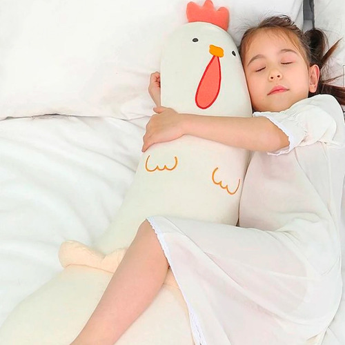 Peluche Almohada De Apego Forma Pollito 90cm Super Suave