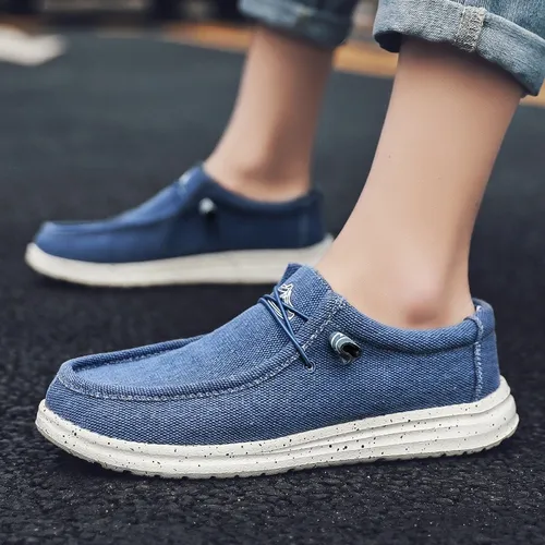 Zapatos Casuales De Lona Para Hombre Modernos Anchos Y Tra