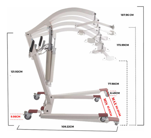 Grúa Hidráulica Para  Paciente + Arnés