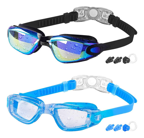 Gafas De Natación Unisex Cooloo X2u Azul Y Negro