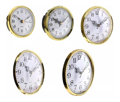 5 Máquinas Relojes Insertos 8cm + 5 Insertos De 11cm Caballi