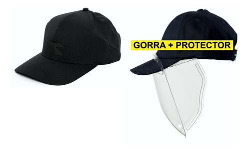 Gorra Diadora + Protector Facial Para Gorra 700 Micras 2 X 1