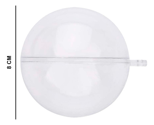 Esferas Bolas Transparentes Rellenables Plastico 8cm 12 Pzs