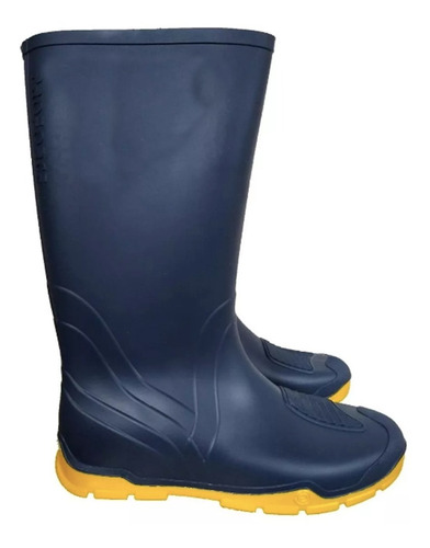 Bota De Lluvia De Hombre Azul Negro Moto 35 Al 44