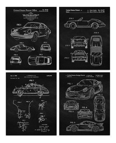 Impresiones De Carteles De Arte De Patente Porsche 911 Vinta