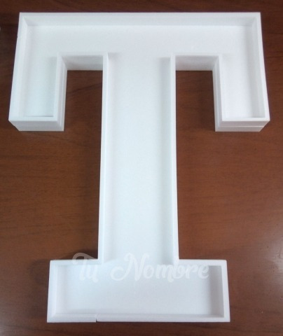 Letra 30 Cm Hueca Corporea Polyfan Cartel Luces Tu Nombre