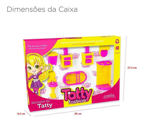 Imagem 4 de 5 de Casinha Boneca Brinquedo Menina Mini Banheiro Pocket