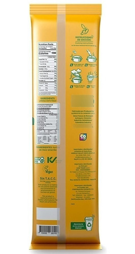 Imagen 2 de 5 de Oferta Del Dia Pasta El Dorado X 250 Gr Maiz Spaghetti Sin G