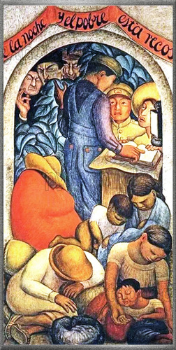 Cuadro La Noche De Los Pobres - Diego Rivera - Año 1928