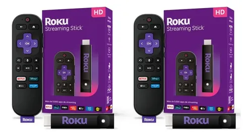 Kit 2 Roku Streaming Stick para TV HD/FHD Preto