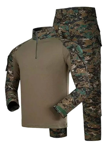 Uniforme Tactico Militar Protección Completa Verde Militar