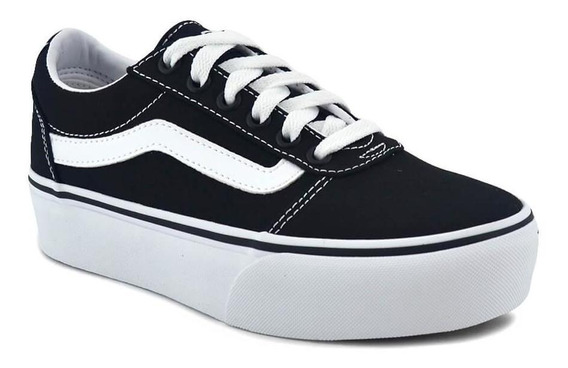 vans negras plataforma