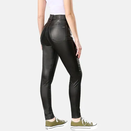 Pantalon Mujer Vestir Engomado Tiro Alto Elastizado Leggins