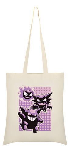 Bolsa Totebag Pokemon - Evolucion Gastly Anime 