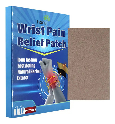 10 Parches Dolor Tendonitis Muñeca Tunel Carpiano Artritis