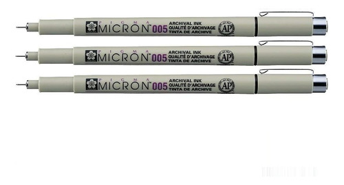 Sakura Micron 005 - Pigmento Fineliners - 0.2mm - Negro...