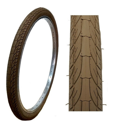 Pneu Para Bike Mtb Retrô Aro 26 X 1.90 Lotus Krokodil Marrom