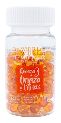 Omega 3 Linaza Y Cítricos 90 Cápsulas Dr. Will R Lax.