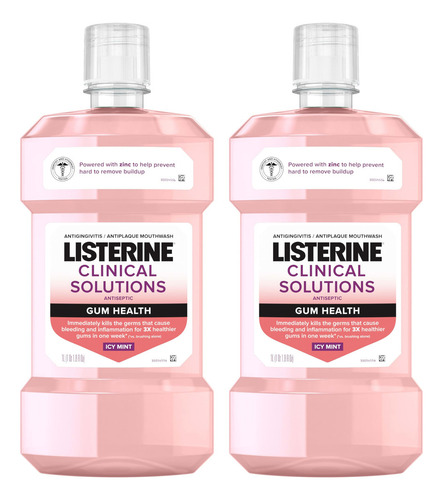 Enjuague Bucal Listerine Clinical Solutions Salud de Encías 2 X