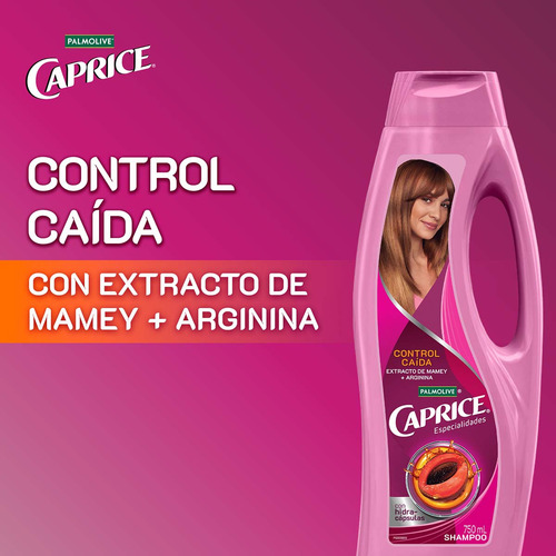 Shampoo Caprice Control Caída Mamey + Arginina 750 Ml