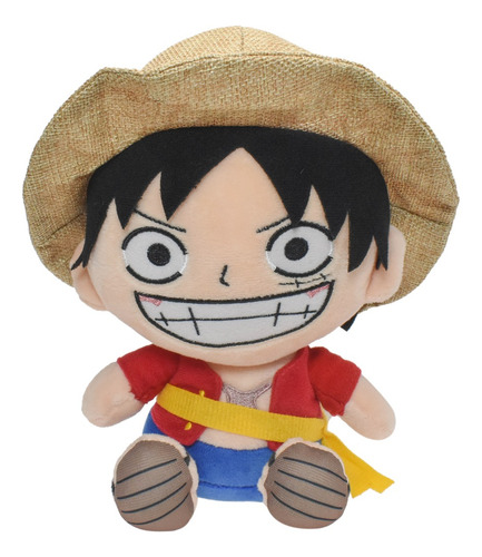 Peluche De Peluche Con Dibujos Animados De Luffy, Suave, Col