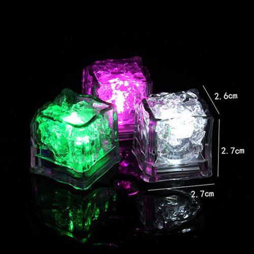 Imagen 4 de 9 de 40 Piezas De Cubitos De Hielo Brillantes Bloque Led Blink Se