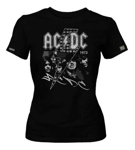 Camiseta Ac Dc Rock Banda Metal Acdc Dama Mujer Edc