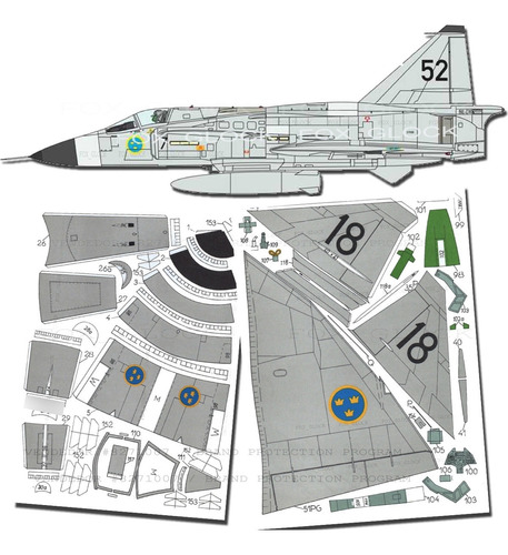 Saab Ja 37 Viggen 1.33 Papercraft