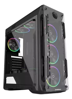 Gabinete Pc Gamer Argb Gamemax Optical Black 4 Fan