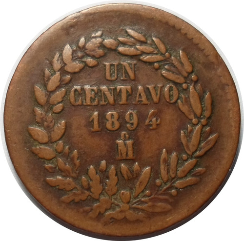1 Centavo Juarísta 1894 Mo República Mexicana