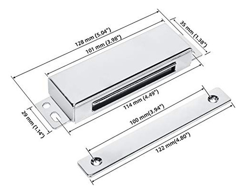 Imán De Acero Inoxidable Resistente De 114 Lbs Para Puertas