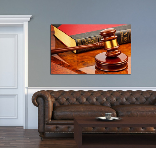 Cuadro 60x90cm Justicia Abogado Derecho Abogacia Ley Mazo