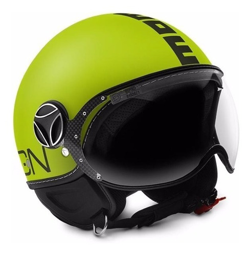 Casco Abierto Momo Fighter Classic Fluo Amarillo/negro 